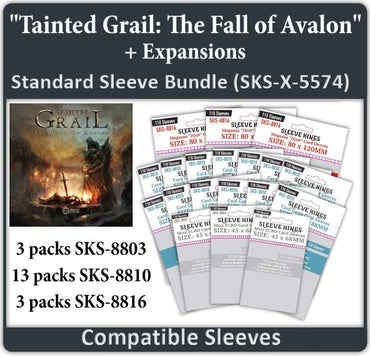 "Tainted Grail: The Fall of Avalon" All In Compatible Sleeve Bundle  (8803 X 3 + 8810 X13 + 8816 X 3) (ONLINE ORDER ONLY)