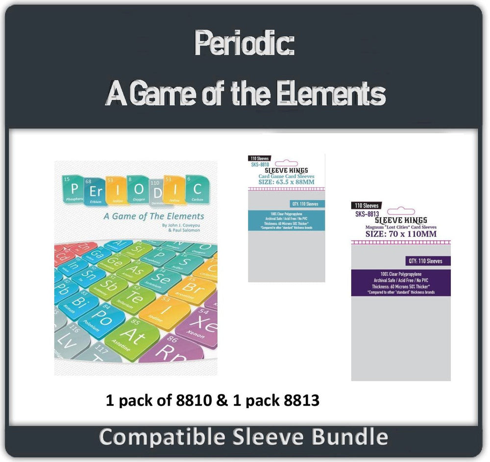 "Periodic: A Game Of The Elements" Compatible Sleeve Bundle (8810 X 1 + 8813 x 1)  (ONLINE ORDER ONLY)