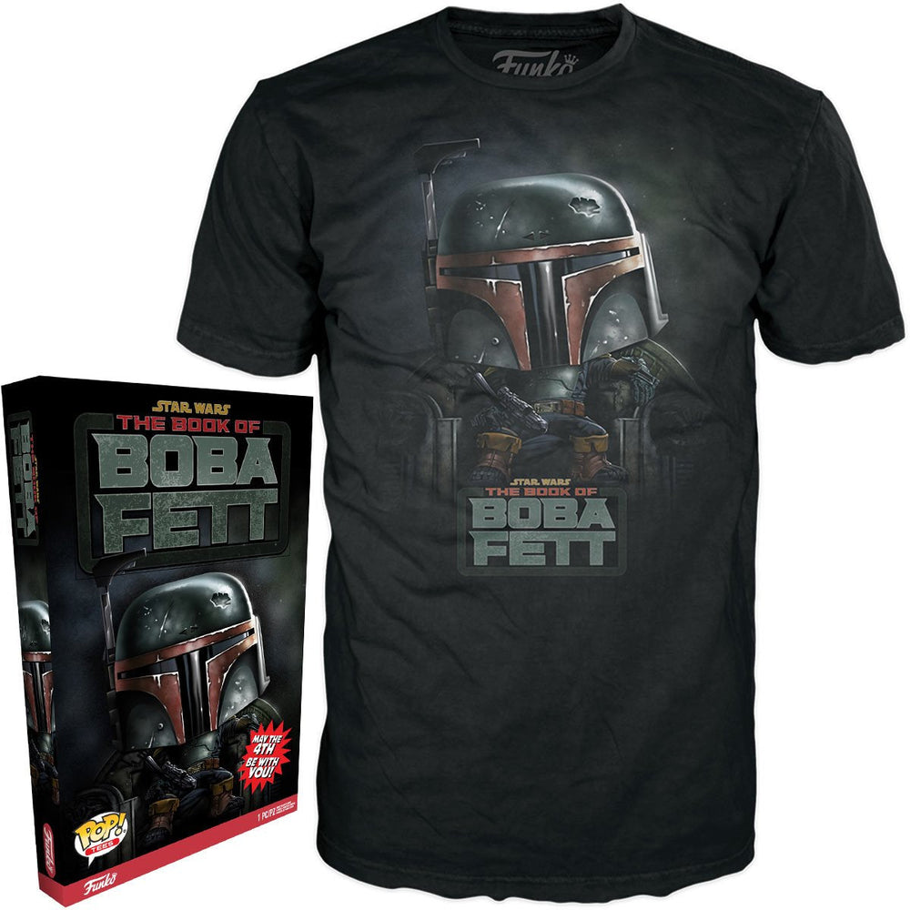 Star Wars May the 4th Boba Fett Adult Boxed Gray Pop! T-Shirt (Online Order Only)