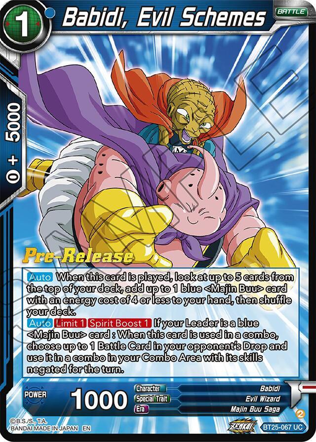 Babidi, Evil Schemes (BT25-067) [Legend of the Dragon Balls Prerelease Promos] (ONLINE ORDER ONLY)