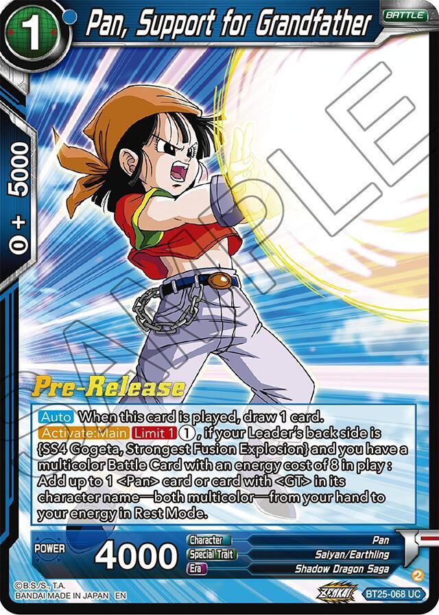 Pan, Support for Grandfather (BT25-068) [Legend of the Dragon Balls Prerelease Promos] (ONLINE ORDER ONLY)