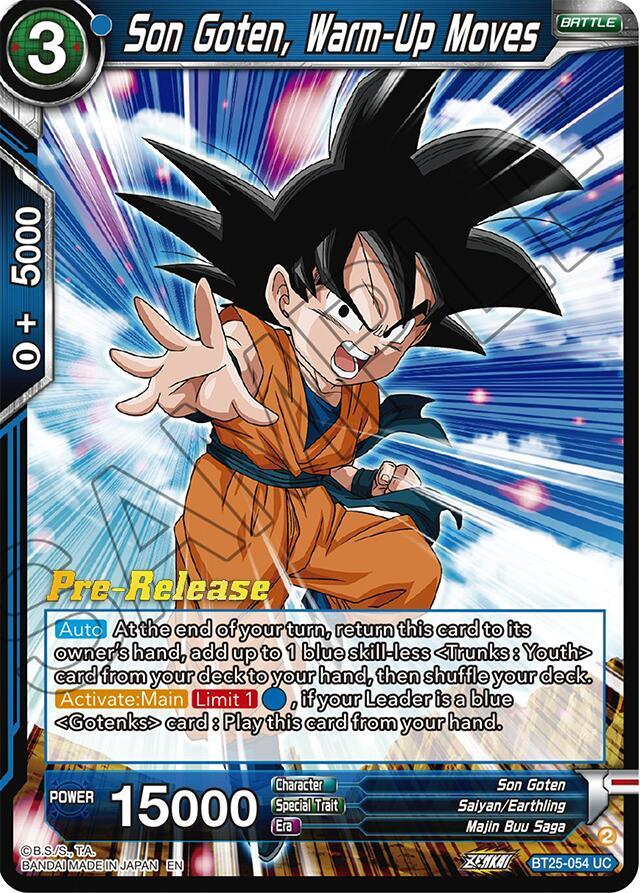 Son Goten, Warm-Up Moves (BT25-054) [Legend of the Dragon Balls Prerelease Promos] (ONLINE ORDER ONLY)