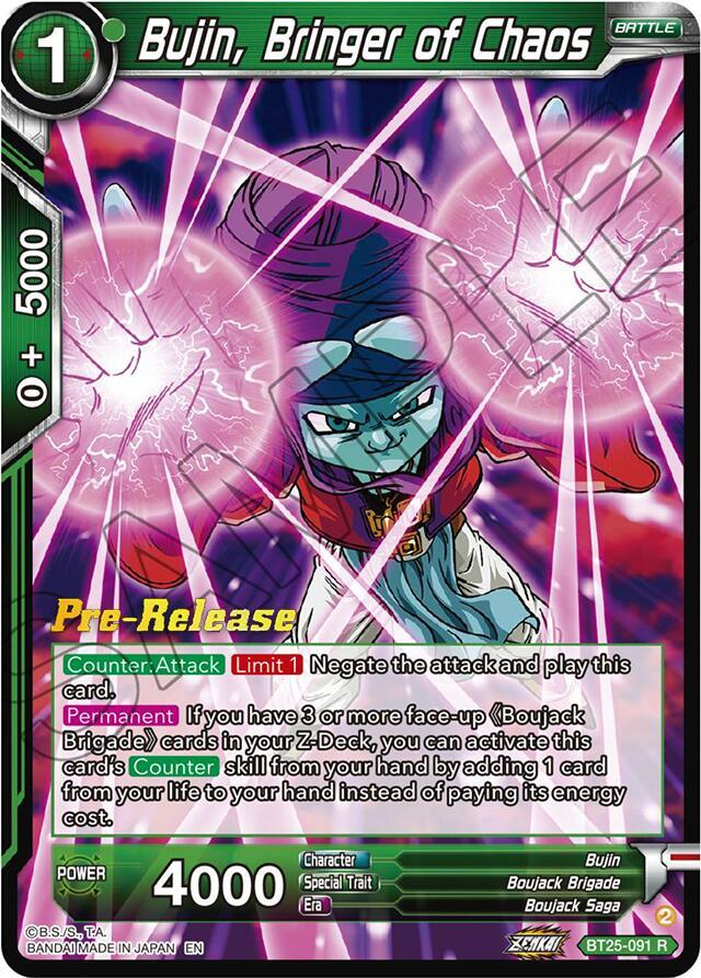 Bujin, Bringer of Chaos (BT25-091) [Legend of the Dragon Balls Prerelease Promos] (ONLINE ORDER ONLY)