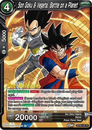 Son Goku & Vegeta, Battle on a Planet (BT25-121) [Legend of the Dragon Balls Prerelease Promos] (ONLINE ORDER ONLY)
