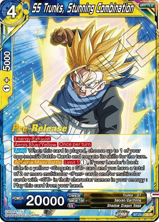 SS Trunks, Stunning Combination (BT25-136) [Legend of the Dragon Balls Prerelease Promos] (ONLINE ORDER ONLY)