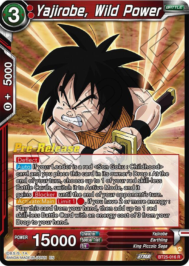 Yajirobe, Wild Power (BT25-016) [Legend of the Dragon Balls Prerelease Promos] (ONLINE ORDER ONLY)
