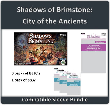 "Shadows of Brimstone: City of the Ancients" Compatible Sleeve Bundle (8810 X 3 + 8837 X 1) (ONLINE ORDER ONLY)
