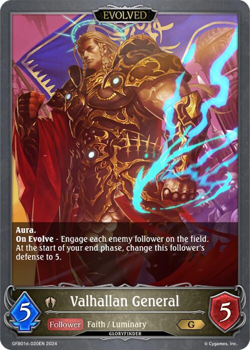 Valhallan General (Evolved) (GFB01d-020EN) [Gloryfinder Bundle 01: Guide to Glory]