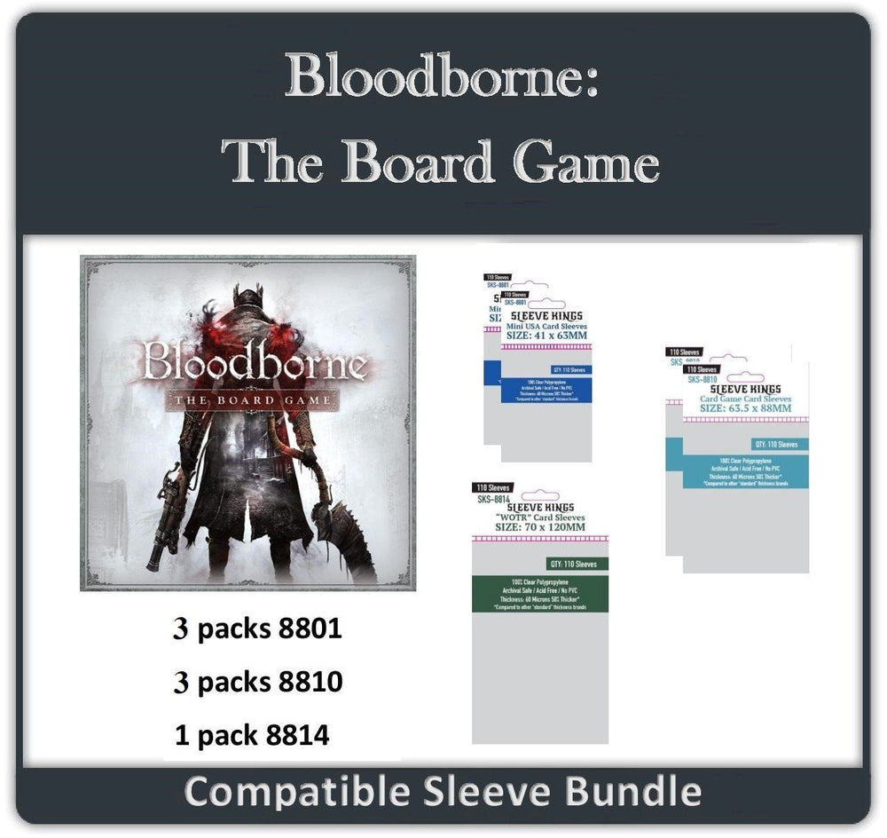 "Bloodborne: The Board Game" Compatible Sleeve Bundle (8801 X 3 + 8810 X 3 + 8814 X 1) (ONLINE ORDER ONLY)