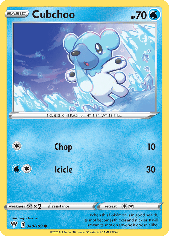 Cubchoo (048/189) [Sword & Shield: Darkness Ablaze] (Online Only)