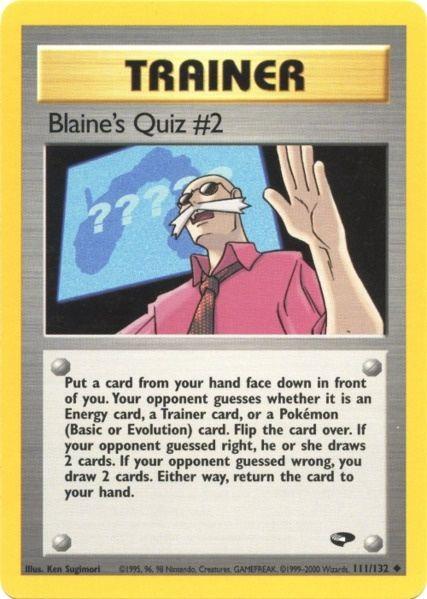 Blaine's Quiz #2 (111/132) [Gym Challenge Unlimited] (Online Only)