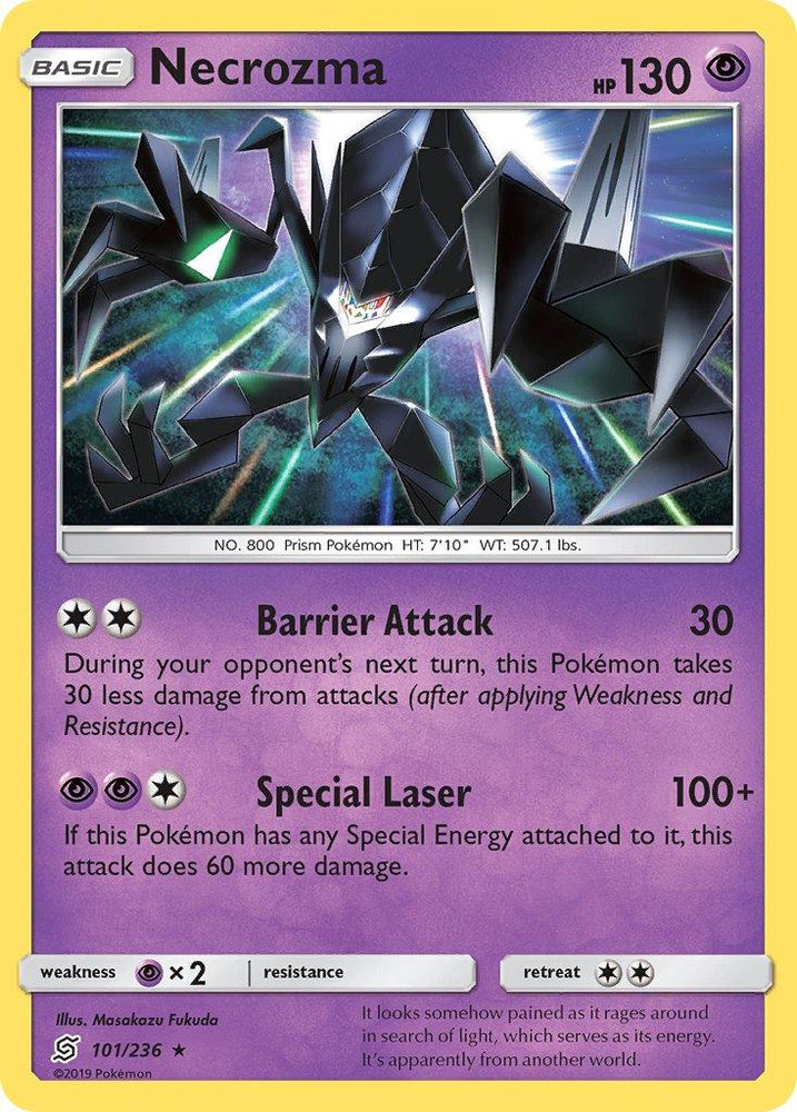Necrozma (101/236) (Cracked Ice Holo) (Theme Deck Exclusive) [Sun & Moon: Unified Minds] (Online Only)