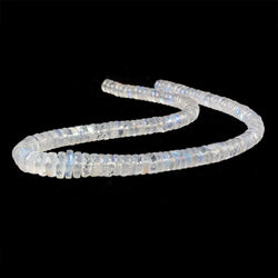 5.5mm - 10mm Rainbow Moonstone faceted heshi beads 14 inch 149 pieces AAA (ONLINE ORDER ONLY)