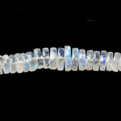 5.5mm - 10mm Rainbow Moonstone faceted heshi beads 14 inch 149 pieces AAA (ONLINE ORDER ONLY)