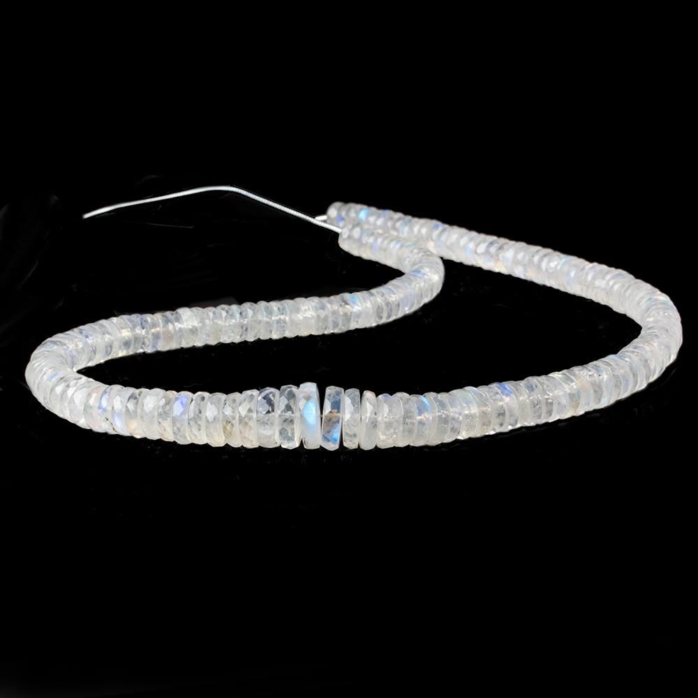 5.5mm - 9.5mm Rainbow Moonstone faceted heshi beads 14 inch 158 pieces AA (ONLINE ORDER ONLY)