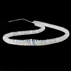 5.5mm - 9.5mm Rainbow Moonstone faceted heshi beads 14 inch 158 pieces AA (ONLINE ORDER ONLY)