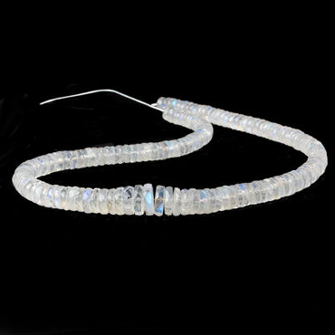 5.5mm - 9.5mm Rainbow Moonstone faceted heshi beads 14 inch 158 pieces AA (ONLINE ORDER ONLY)