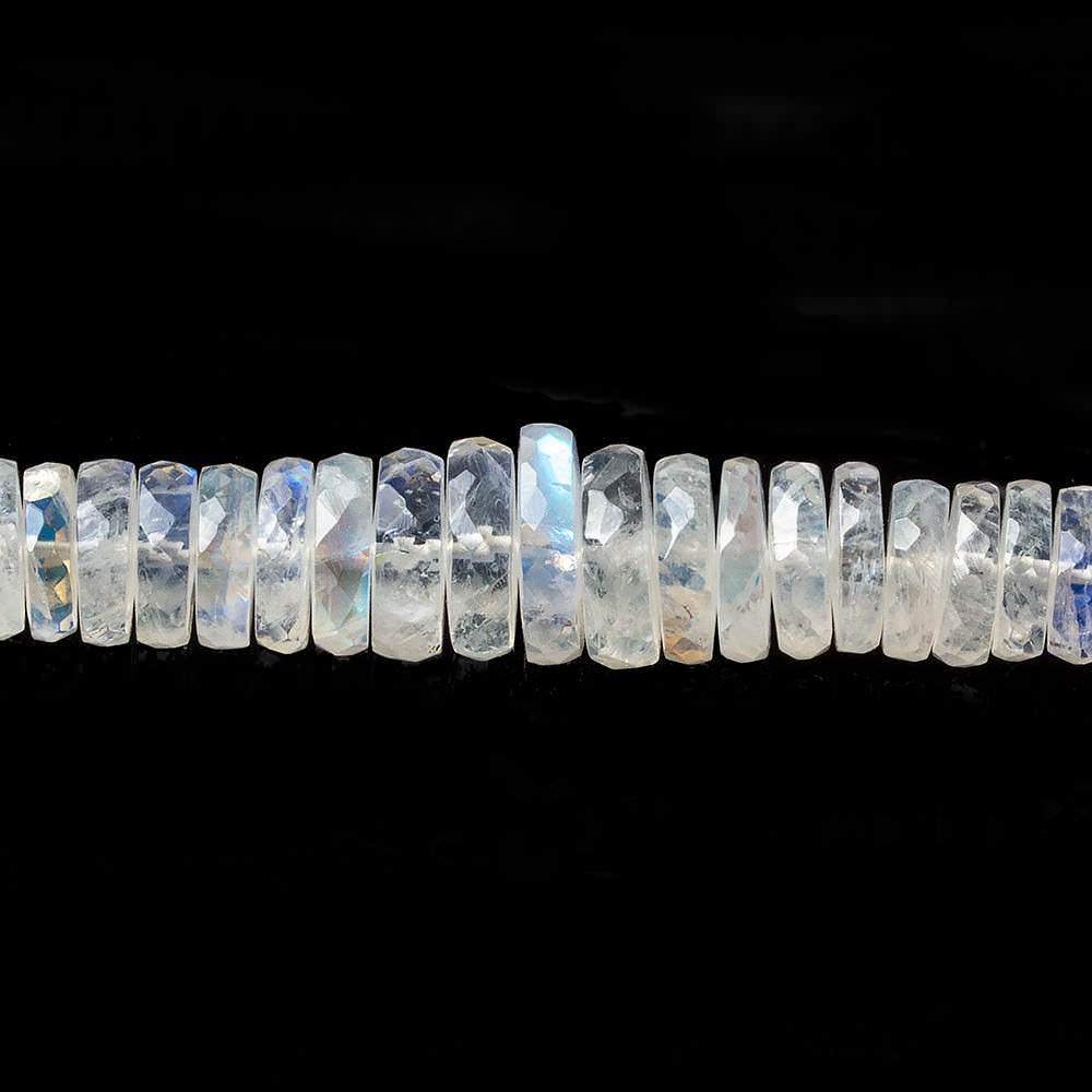 5.5mm - 9.5mm Rainbow Moonstone faceted heshi beads 14 inch 158 pieces AA (ONLINE ORDER ONLY)