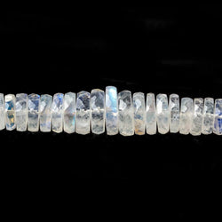5.5mm - 9.5mm Rainbow Moonstone faceted heshi beads 14 inch 158 pieces AA (ONLINE ORDER ONLY)