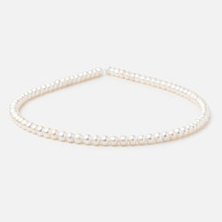 5.5mm Creamy White Ringed Baroque Freshwater Pearls 15 inch 68 Beads (ONLINE ORDER ONLY)