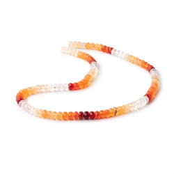5.5mm Fire Opal Faceted Rondelle Beads 16 inch 115 pieces (ONLINE ORDER ONLY)