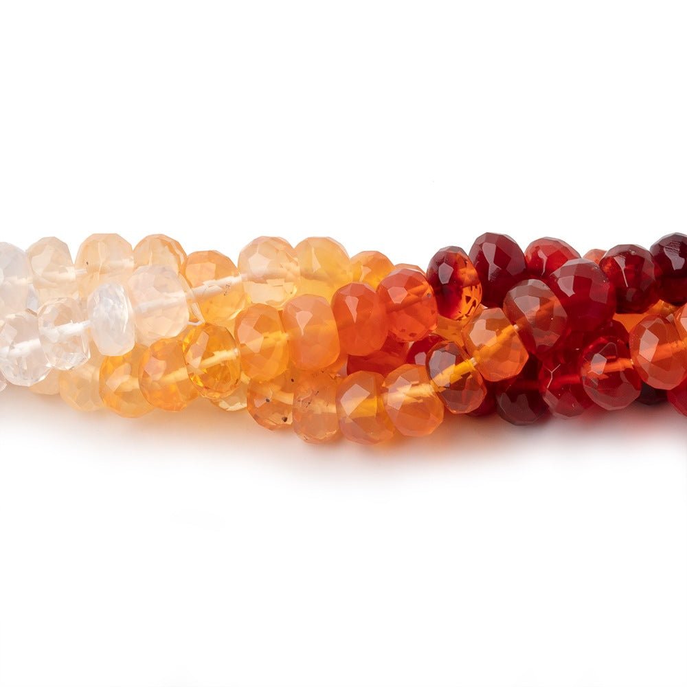 5.5mm Fire Opal Faceted Rondelle Beads 16 inch 115 pieces (ONLINE ORDER ONLY)