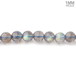 5.5mm Labradorite Plain Round Beads 15.5 inch 136 pieces 1mm hole (ONLINE ORDER ONLY)