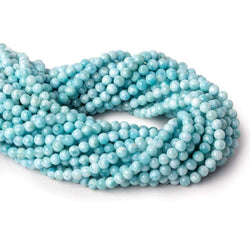 5.5mm Larimar plain rounds 15.5 inch 80 beads (ONLINE ORDER ONLY)