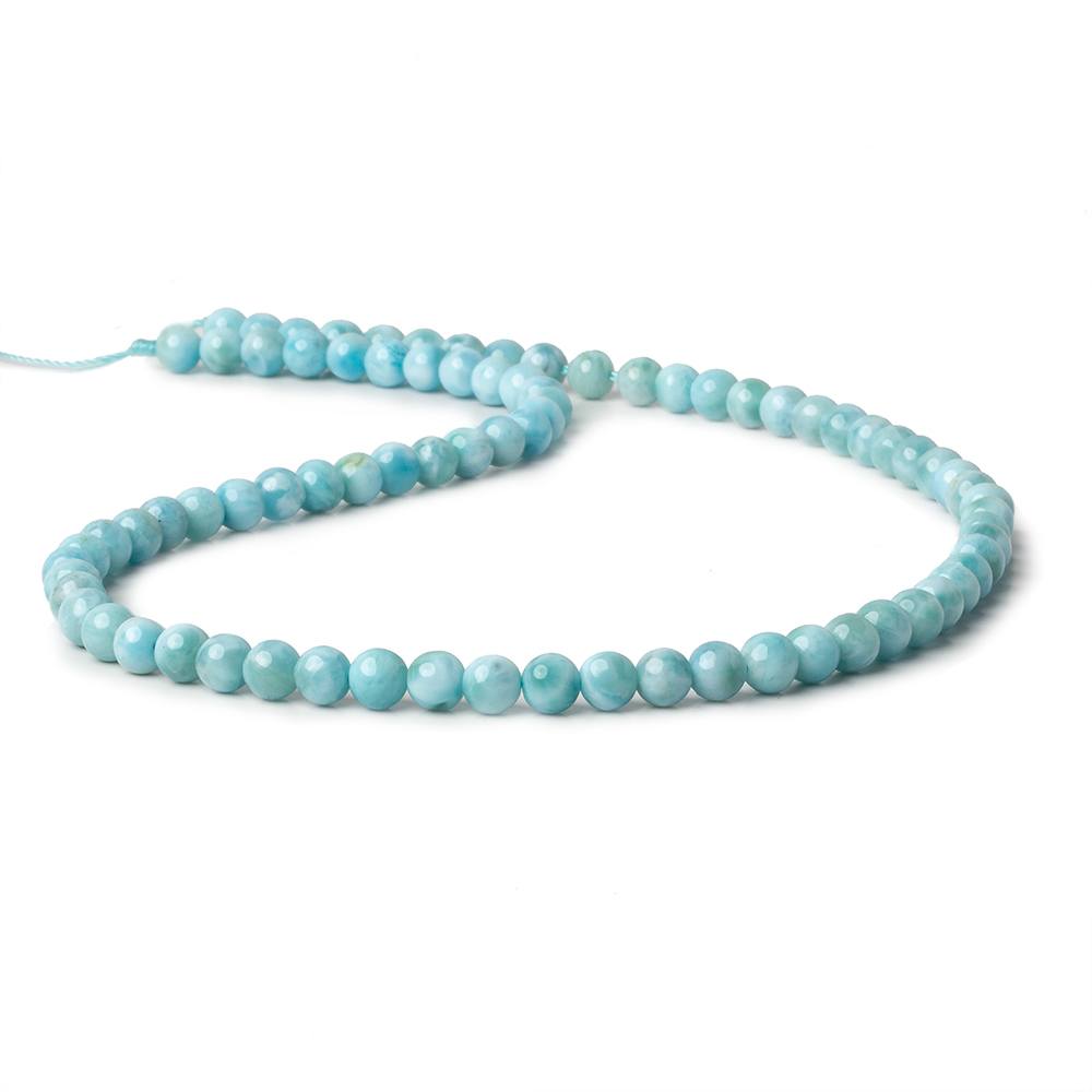 5.5mm Larimar plain rounds 15.5 inch 80 beads (ONLINE ORDER ONLY)