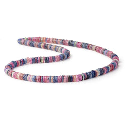 5.2mm Multi Color Madagascar Sapphire Faceted Heishi 16 inch 250 Beads AA (ONLINE ORDER ONLY)