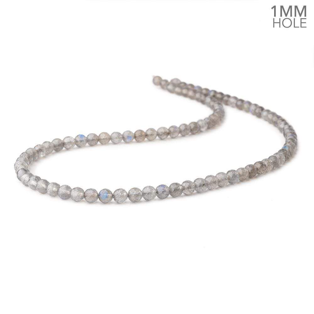 5.5mm Neon Blue flash Labradorite Faceted Rounds 18 inch 88 pieces 1mm Hole (ONLINE ORDER ONLY)