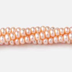 5.5mm Peach Button Freshwater Pearl Beads 15.5 inch 106 pieces (ONLINE ORDER ONLY)