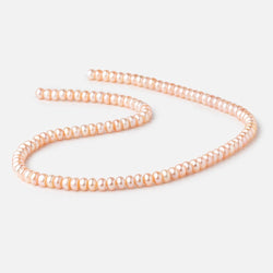 5.5mm Peach Button Freshwater Pearl Beads 15.5 inch 106 pieces (ONLINE ORDER ONLY)