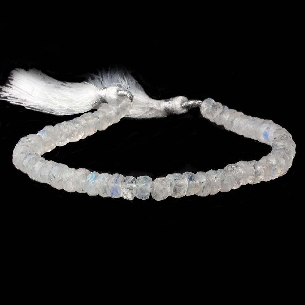 5.5mm Rainbow Moonstone Faceted Rondelle Beads 8 inch 62 pcs A Grade (ONLINE ORDER ONLY)