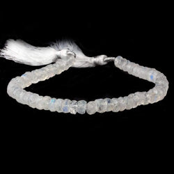 5.5mm Rainbow Moonstone Faceted Rondelle Beads 8 inch 62 pcs A Grade (ONLINE ORDER ONLY)