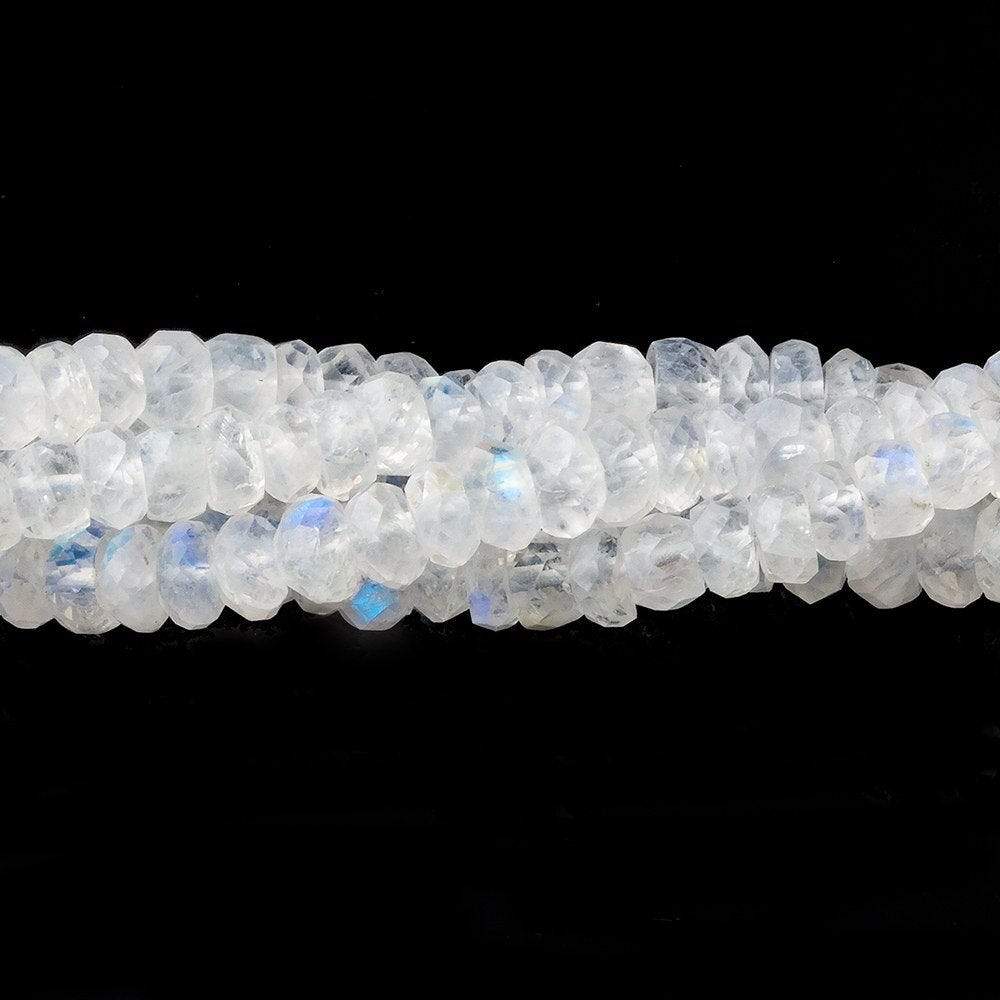 5.5mm Rainbow Moonstone Faceted Rondelle Beads 8 inch 62 pcs A Grade (ONLINE ORDER ONLY)