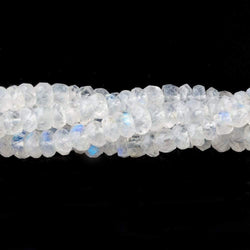 5.5mm Rainbow Moonstone Faceted Rondelle Beads 8 inch 62 pcs A Grade (ONLINE ORDER ONLY)