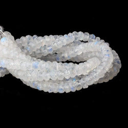 5.5mm Rainbow Moonstone Faceted Rondelle Beads 8 inch 62 pcs A Grade (ONLINE ORDER ONLY)