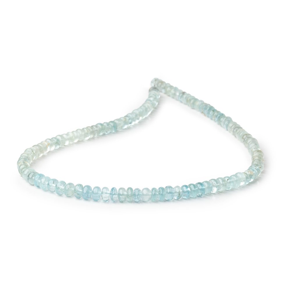 5.5mm Shaded Aquamarine Plain Rondelle Beads 13.75 inch 108 pieces (ONLINE ORDER ONLY)