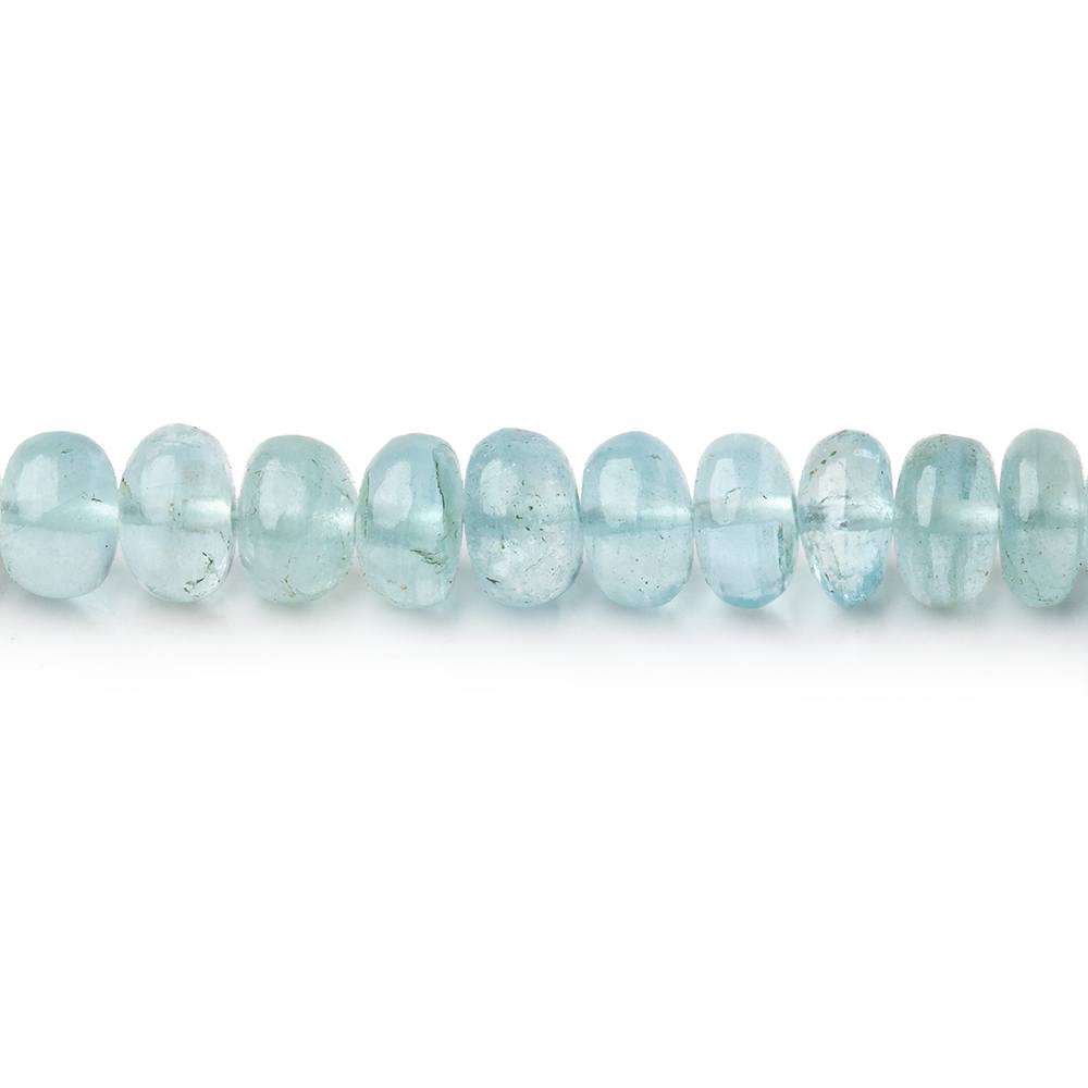 5.5mm Shaded Aquamarine Plain Rondelle Beads 13.75 inch 108 pieces (ONLINE ORDER ONLY)