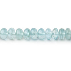 5.5mm Shaded Aquamarine Plain Rondelle Beads 13.75 inch 108 pieces (ONLINE ORDER ONLY)