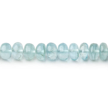 5.5mm Shaded Aquamarine Plain Rondelle Beads 13.75 inch 108 pieces (ONLINE ORDER ONLY)
