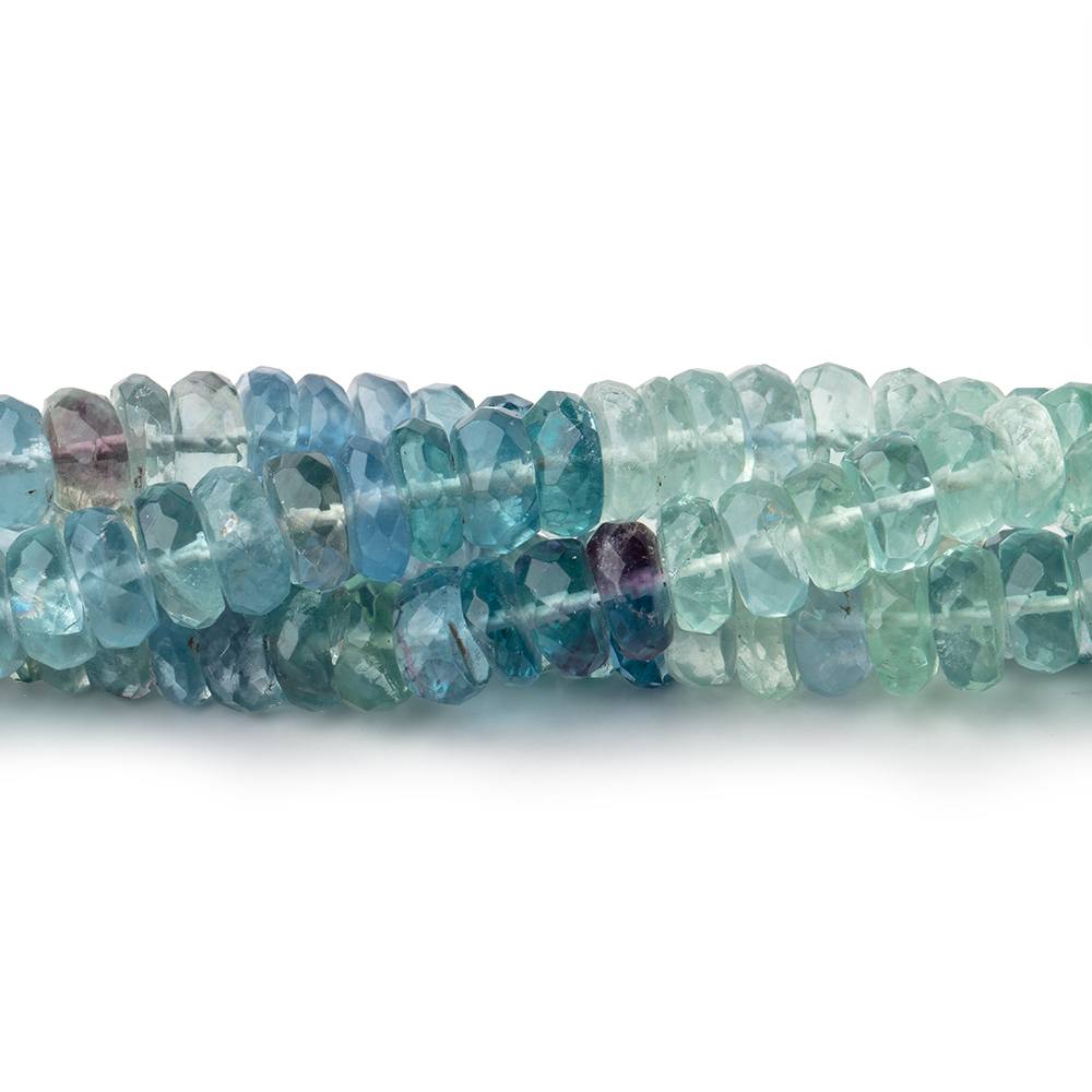 5.5mm Shaded Fluorite Faceted Rondelle Beads 13 inch 126 pieces (ONLINE ORDER ONLY)