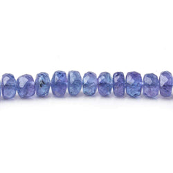 5.5mm Tanzanite Faceted Rondelle Beads 16 inch 125 pieces AA Grade (ONLINE ORDER ONLY)