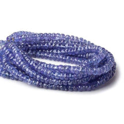 5.5mm Tanzanite Faceted Rondelle Beads 16 inch 125 pieces AA Grade (ONLINE ORDER ONLY)