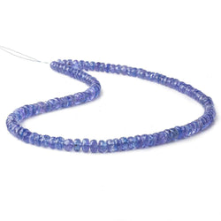 5.5mm Tanzanite Faceted Rondelle Beads 16 inch 125 pieces AA Grade (ONLINE ORDER ONLY)