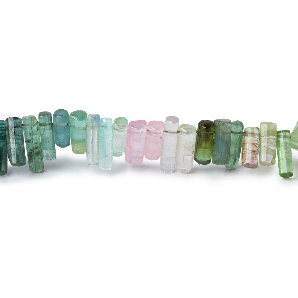 5.5x3.5-13x2.5mm Afghani Multi Color Tourmaline top drilled plain Crystals 18 inch 162 pcs (ONLINE ORDER ONLY)