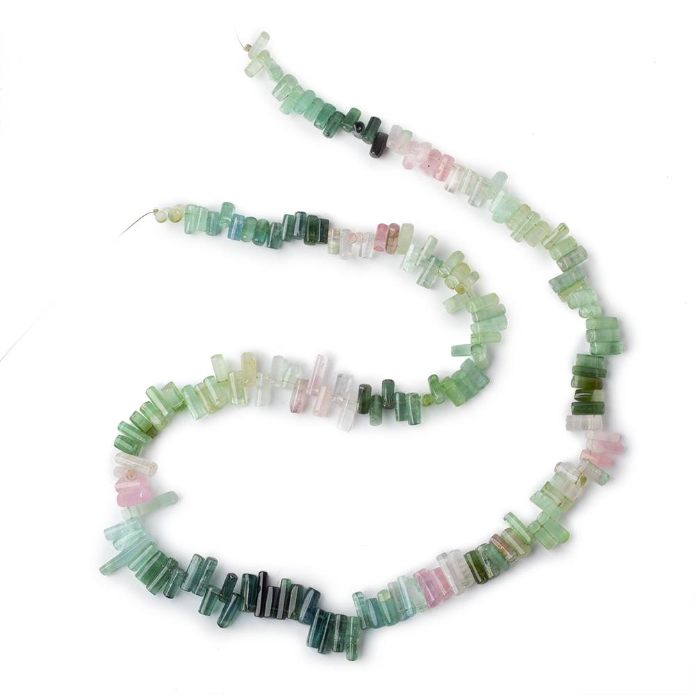 5.5x3.5-13x2.5mm Afghani Multi Color Tourmaline top drilled plain Crystals 18 inch 162 pcs (ONLINE ORDER ONLY)