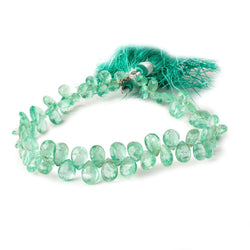 5.5x4-8x5mm Emerald Faceted Pear Beads 8 inch 70 pieces AA (ONLINE ORDER ONLY)