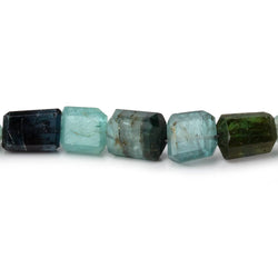 5.5x5-12x6mm Indicolite Tourmaline Faceted Rectangles 16 inch 57 Beads (ONLINE ORDER ONLY)